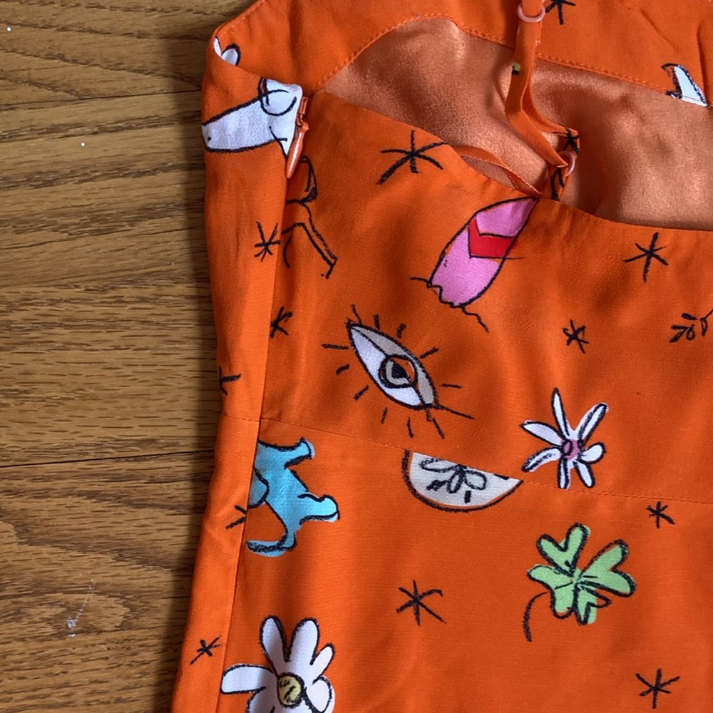 STAUD Orange Printed Two-Piece Maxi Set - Picture 7 of 14